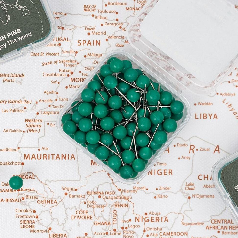 Canvas Push Pins - Green