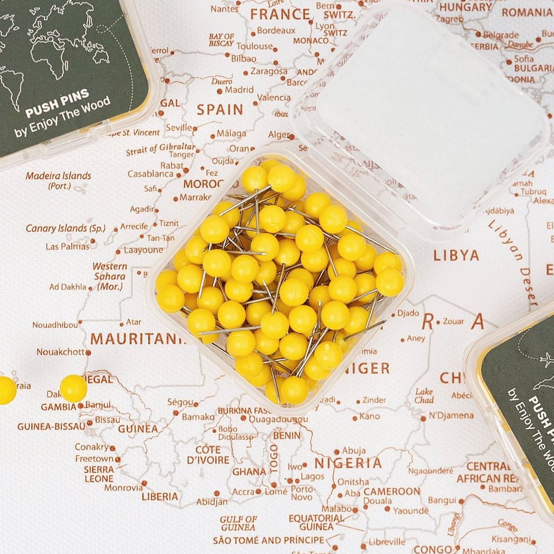 Canvas Push Pins - Yellow