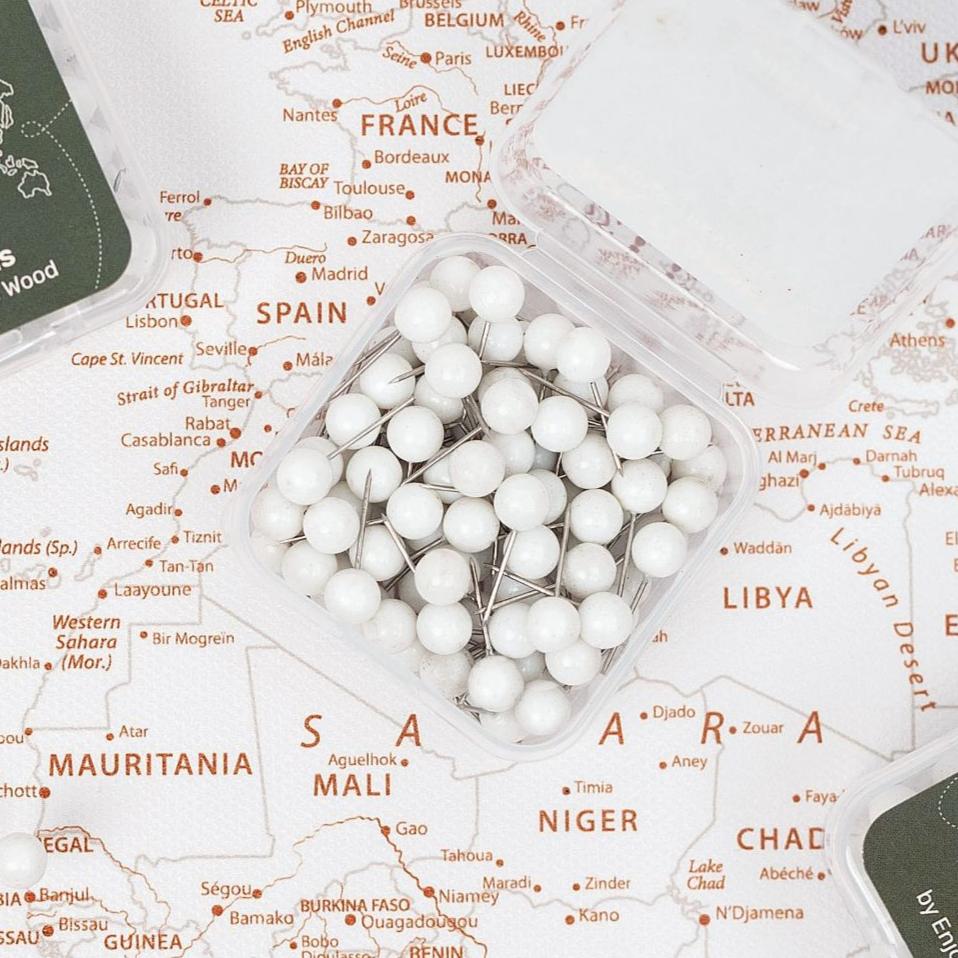 Canvas Push Pins - White