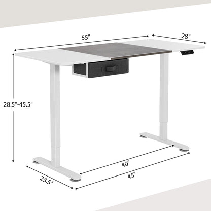 Height Adjustable Electric Standing Desk with USB Charging Port