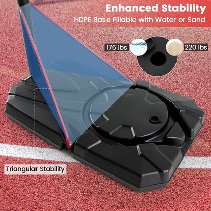 Portable Basketball Hoop with 7.5-10 FT Height Adjustable