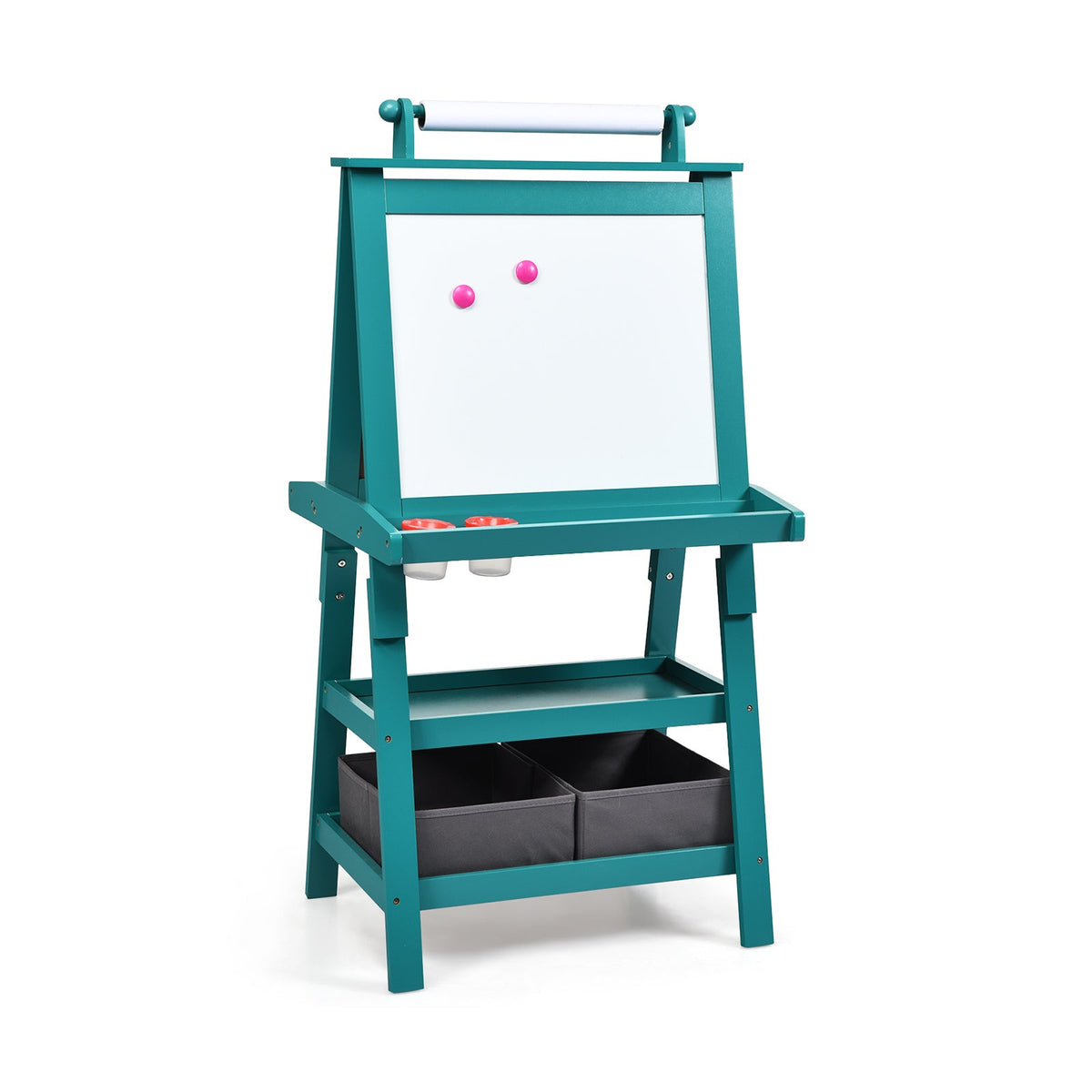3 in 1 Double-Sided Storage Art Easel-Brown