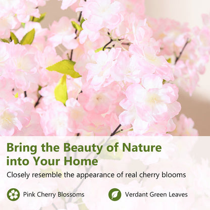 5 FT Tall Artificial Cherry Blossom Tree with Pink Flowers