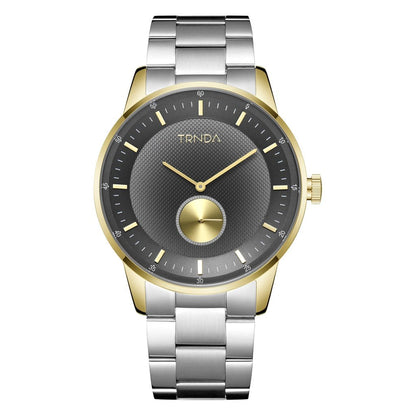TRNDA TRENDY STAINLESS STEEL MEN'S WATCH - TIMELESS GOLD & SILVER FASHION STATEMENT
