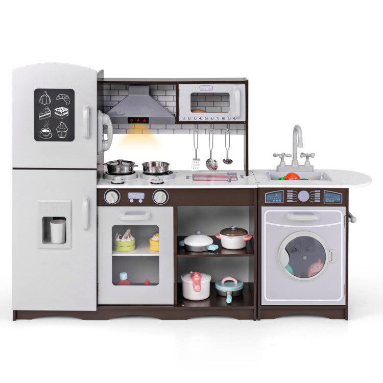 Kids Toy Storage & Pretend Play Kitchen Bundle