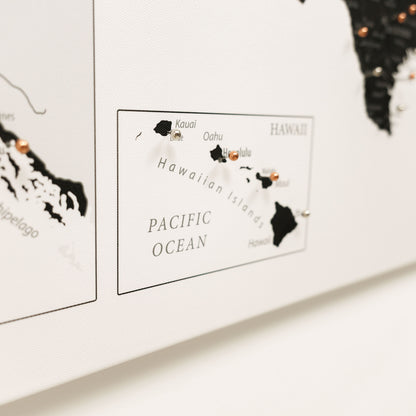 Wooden Canvas USA Map - Onyx