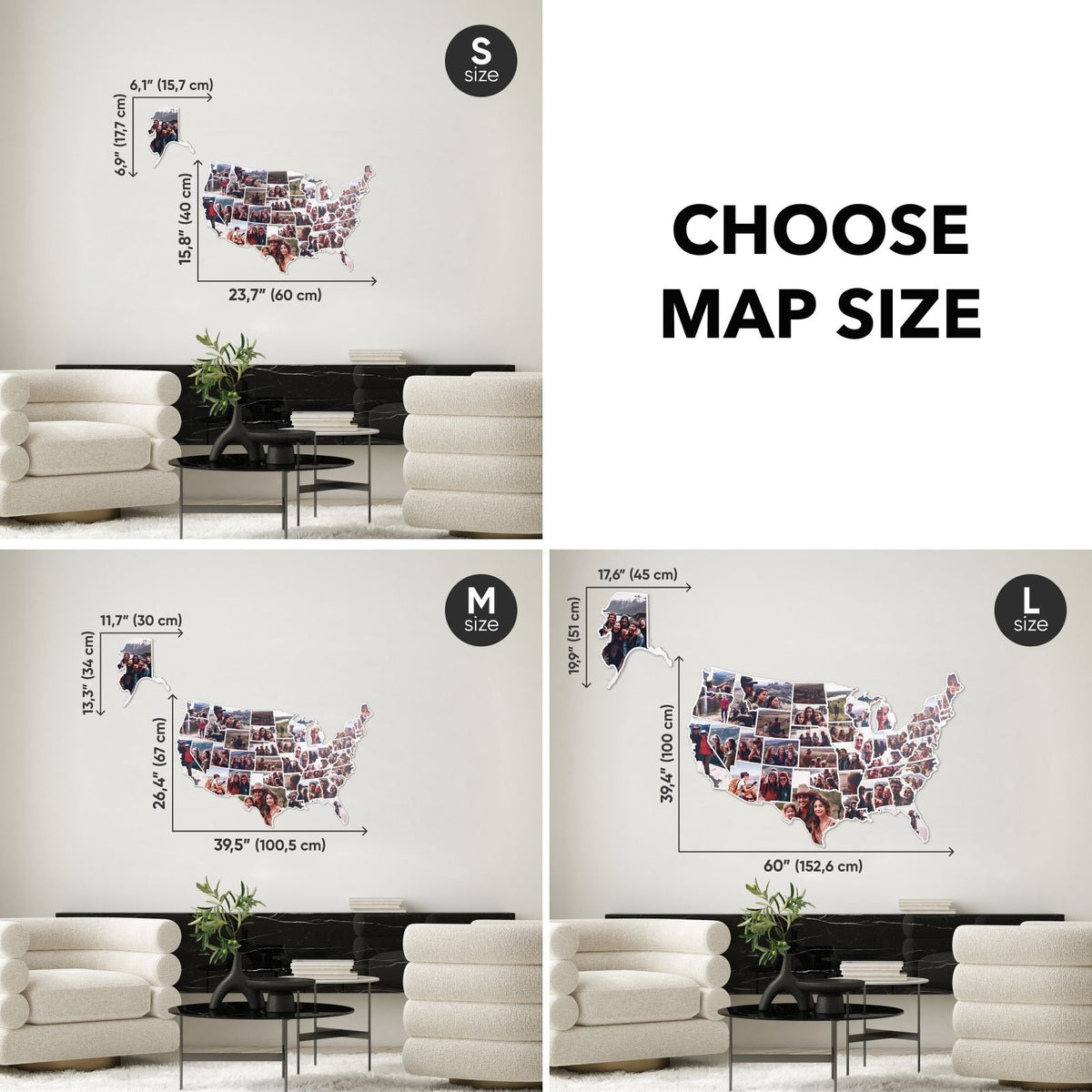 USA Photo Map Physical