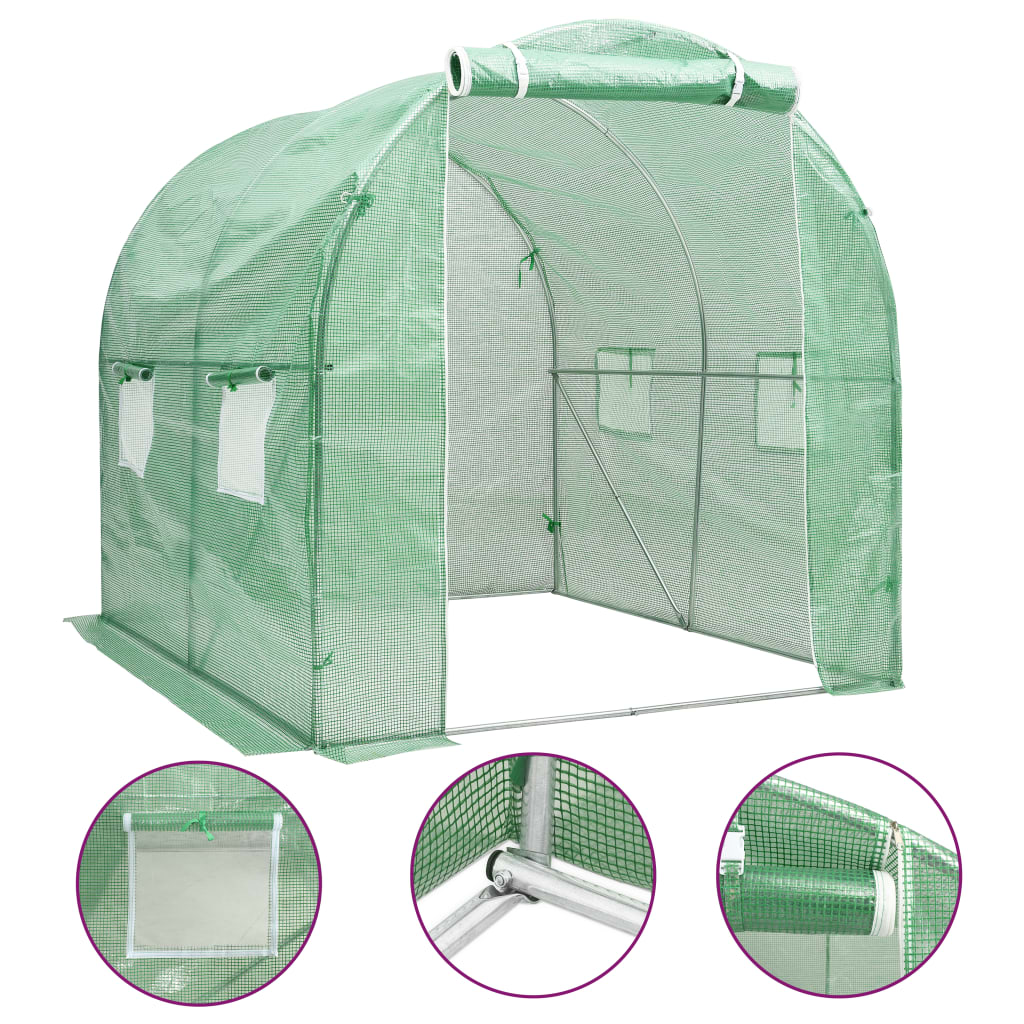 vidaXL Greenhouse Outdoor Grow House Green House for Plant Growing Gardening