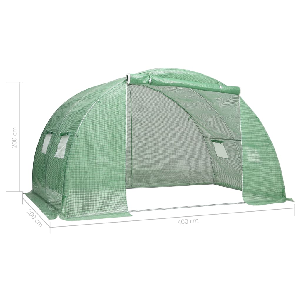 vidaXL Greenhouse Outdoor Grow House Green House for Plant Growing Gardening