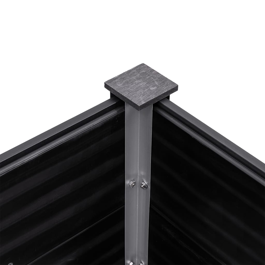 vidaXL Raised Garden Bed Raised Flower Bed Plant Box Outdoor Planter Gray WPC