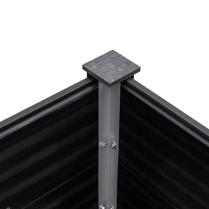 vidaXL Raised Garden Bed Raised Flower Bed Plant Box Outdoor Planter Gray WPC
