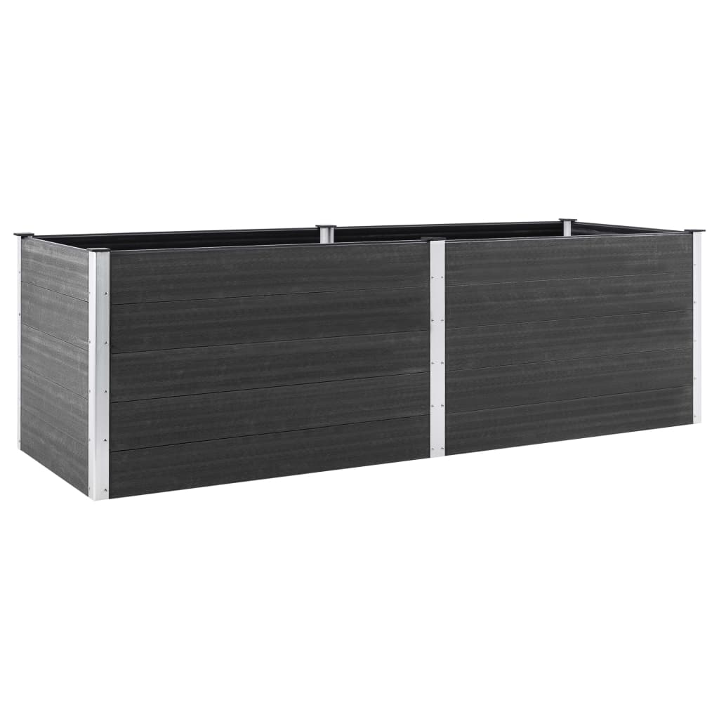 vidaXL Raised Garden Bed Raised Flower Bed Plant Box Outdoor Planter Gray WPC