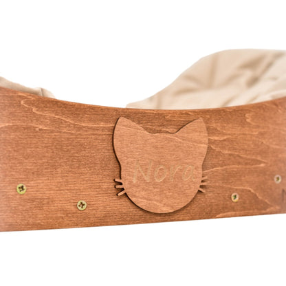 Floating Cat Shelf Perch Oak