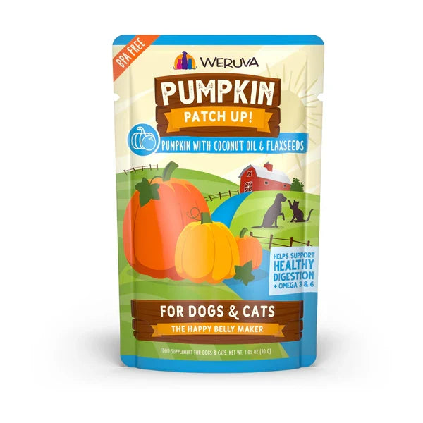 Weruva Pumpkin Patch Up! Pumpkin with Coconut Oil & Flaxseeds Wet Dog & Cat Pouch (1.05oz)