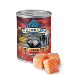 Blue Buffalo Wilderness Wolf Creek Stew Adult Dog Savory Salmon Stew Wet Dog Can (12.5oz)