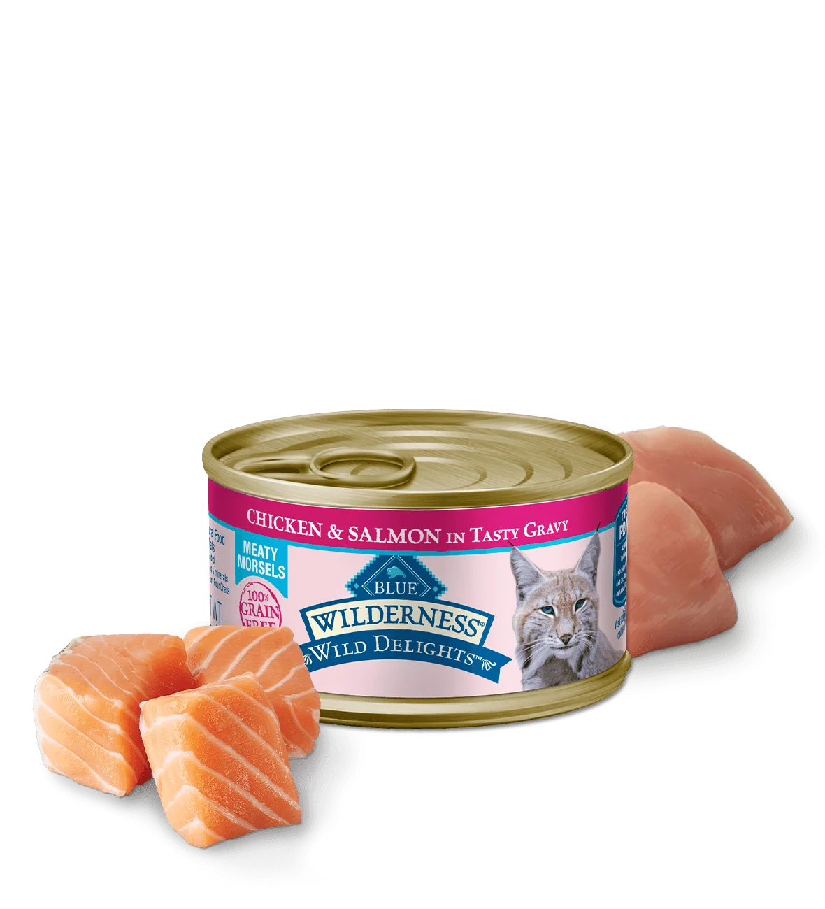 Blue Buffalo Wilderness Wild Delights Adult Chicken and Salmon Entree Wet Cat Can (3oz)
