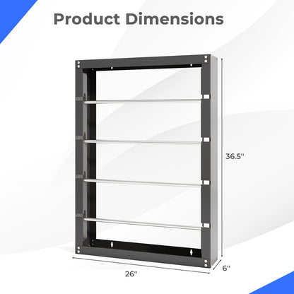 Wire Spool Rack with 4 Rods for Electrical Industrial and Retail Use-Gray