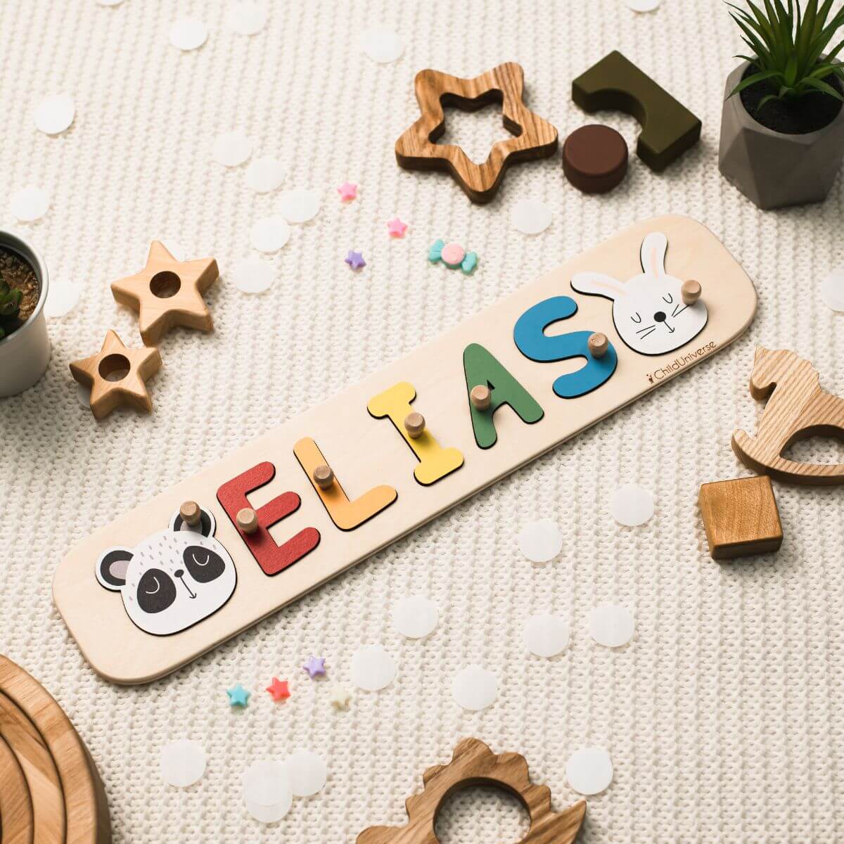 Name Puzzle with Pegs