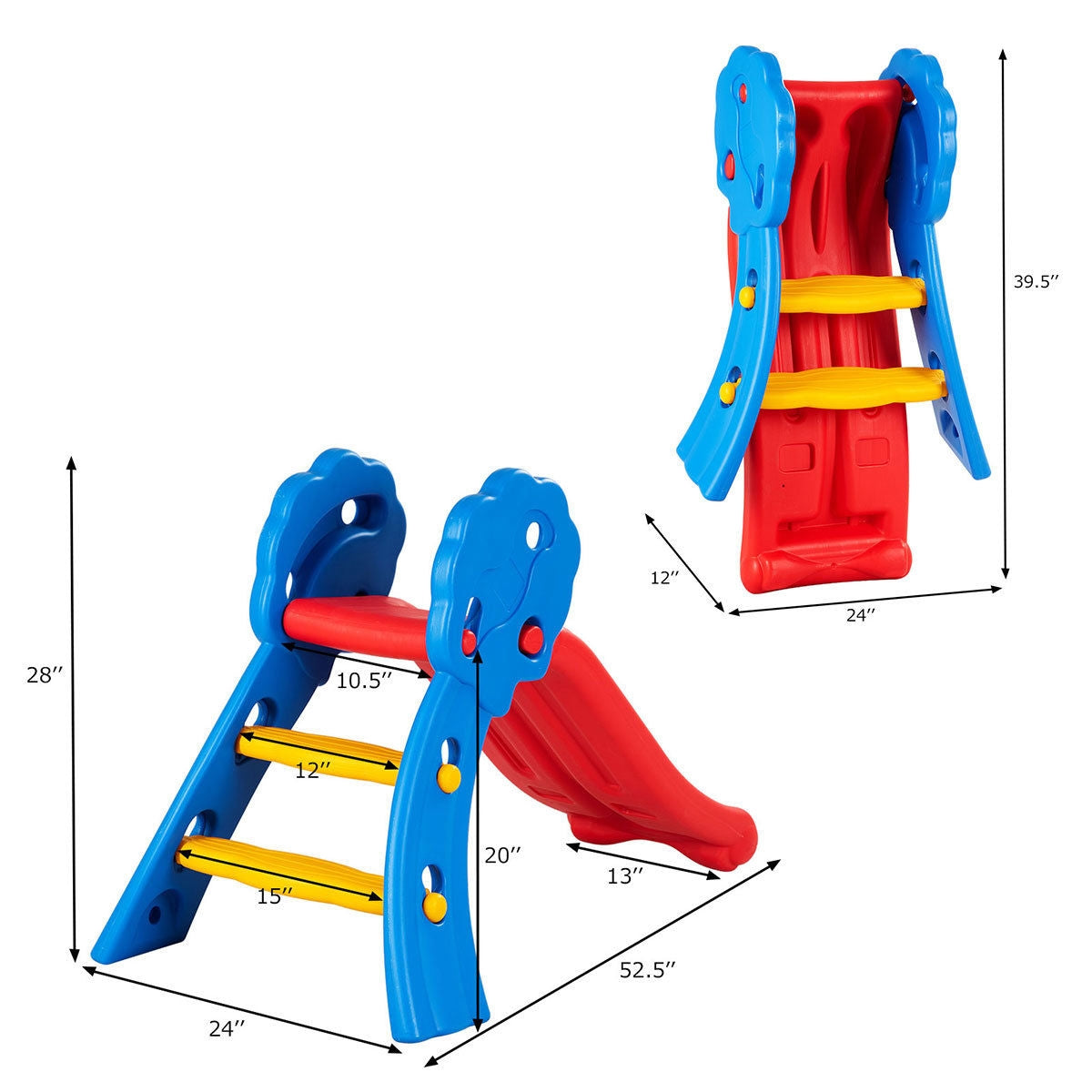 Indoor Outdoor Children Folding Up-down Slide